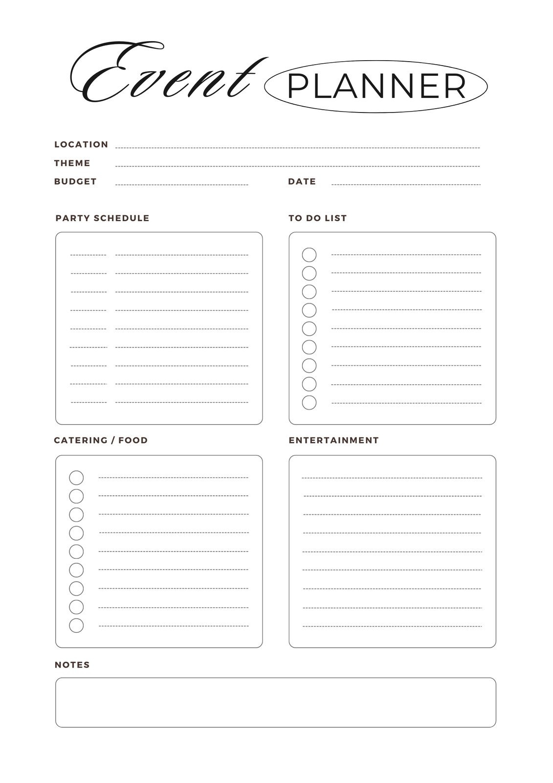 Free Party Planner Templates To Customize And Print Canva Free Party Planner Templates To Customize And Print Canva