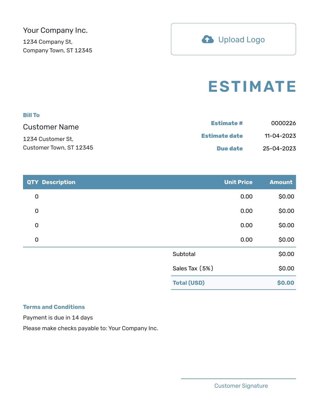 Blank Pdf Free Printable Estimate Forms Blank Pdf Free Printable Estimate Forms