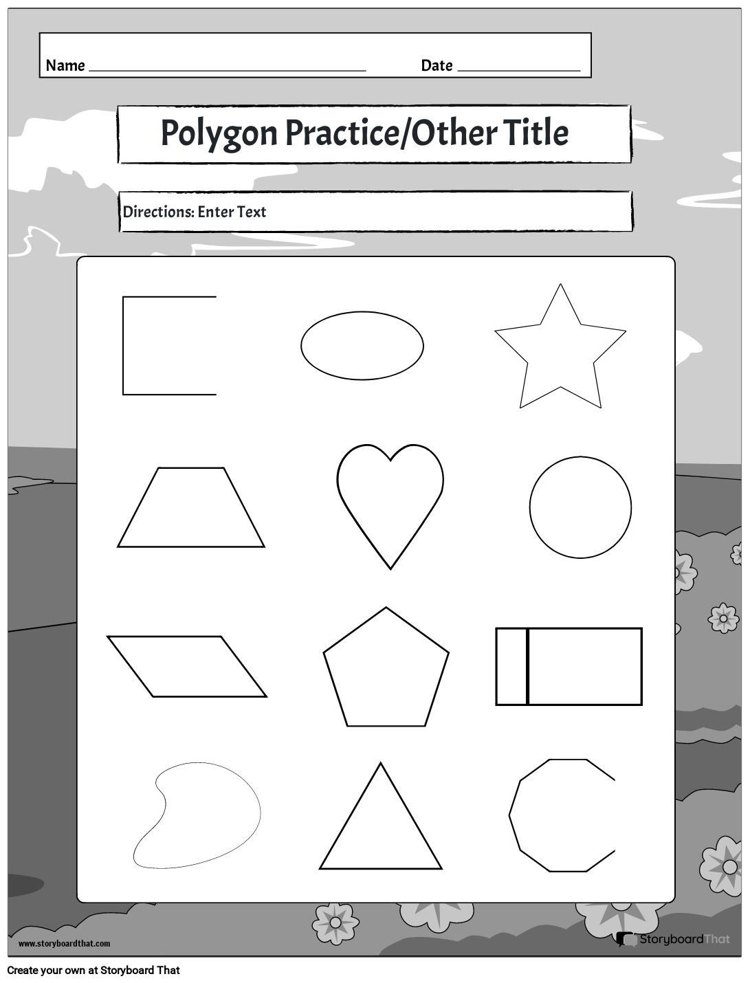 Free Polygon Worksheets Geometry With Printable Charts Free Polygon Worksheets Geometry With Printable Charts