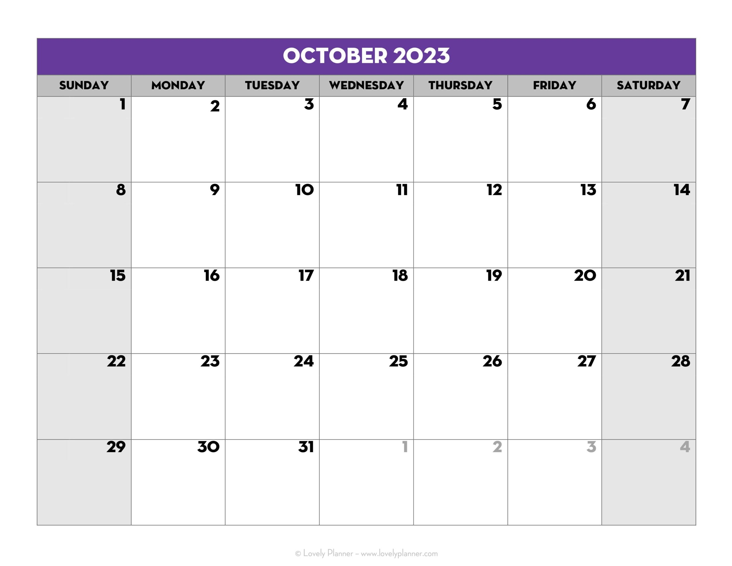 Free Printable 2023 2024 Monthly School Calendar Template Lovely Planner