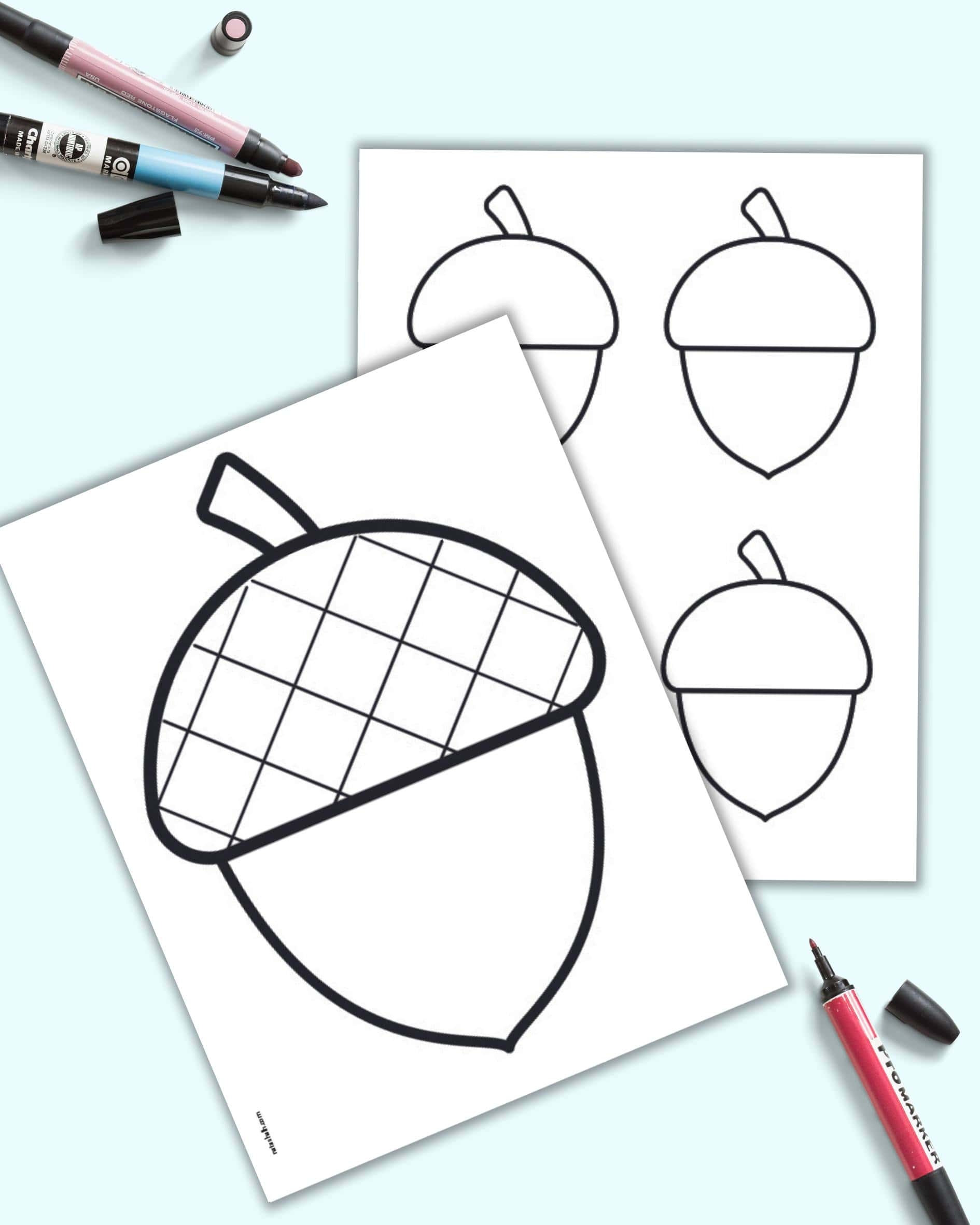 Free Printable Acorn Craft Template Free Printable Acorn Craft Template