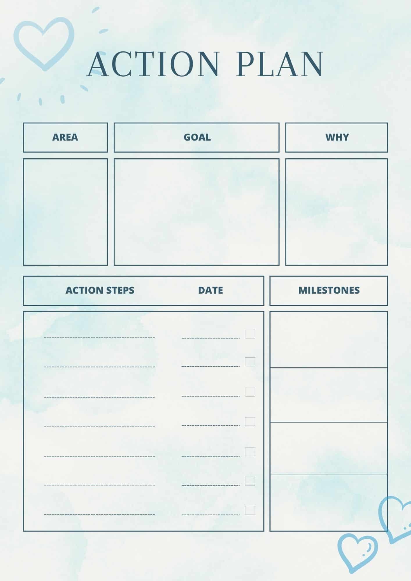 Free Printable Action Plan Templates PDF Word Free Printable Action Plan Templates PDF Word