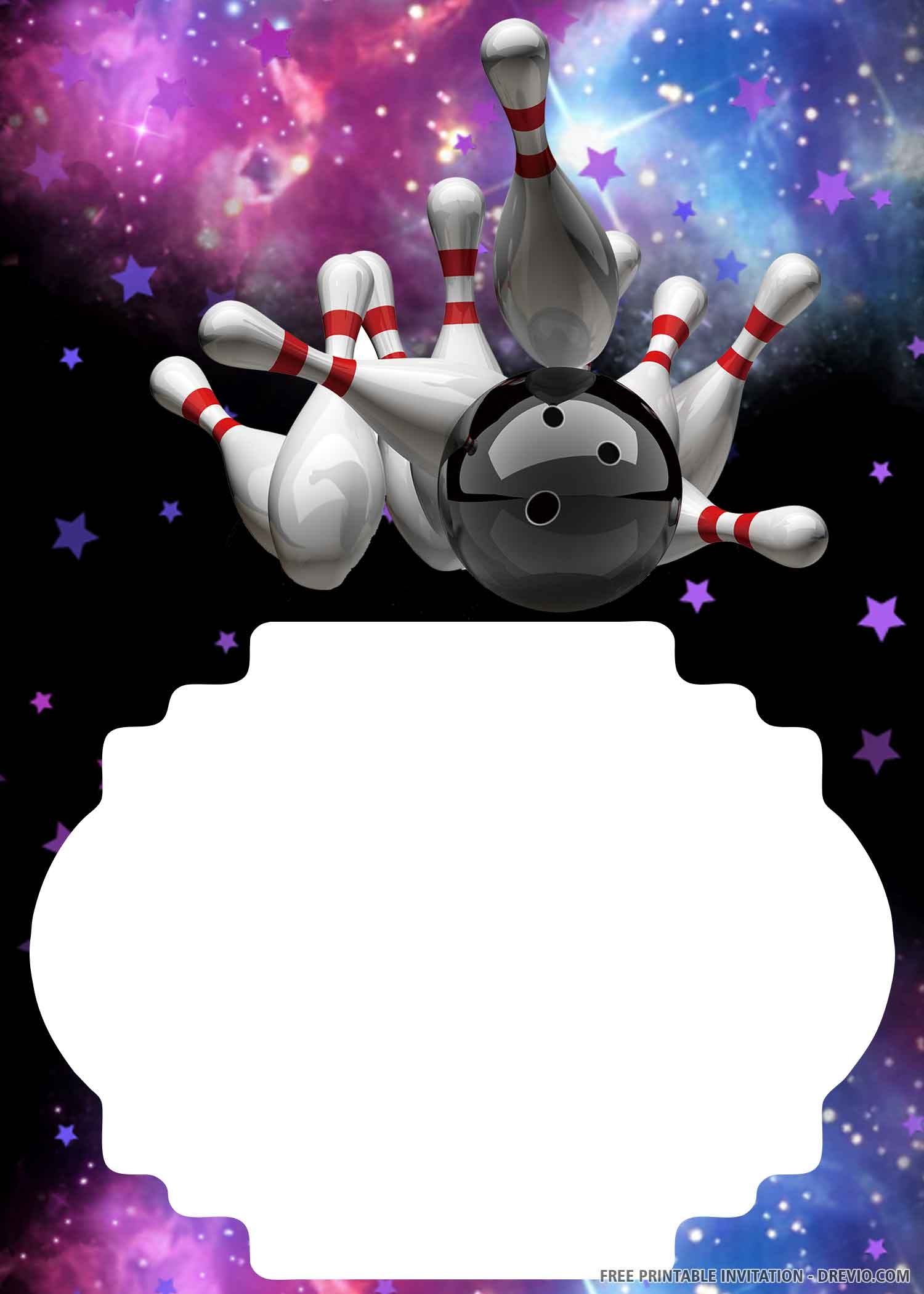 FREE PRINTABLE Amazing Bowling Birthday Invitation Template FREE PRINTABLE Amazing Bowling Birthday Invitation Template