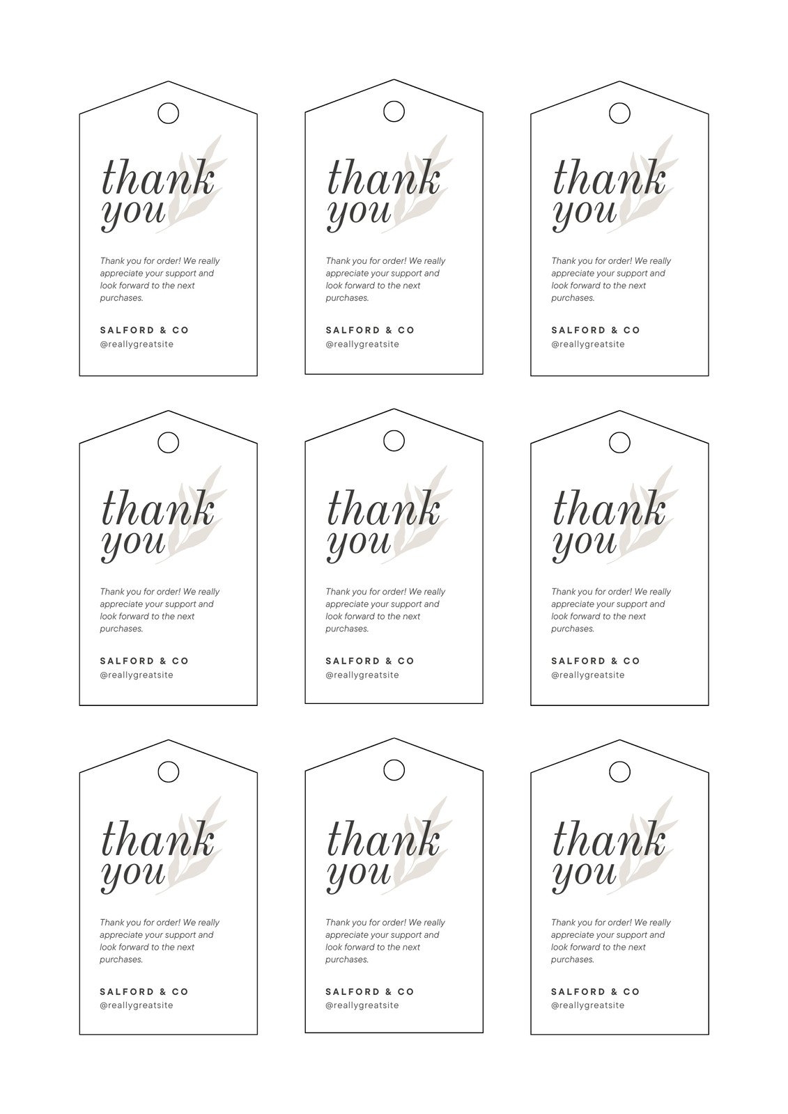 Free Printable Editable Gift Tag Template