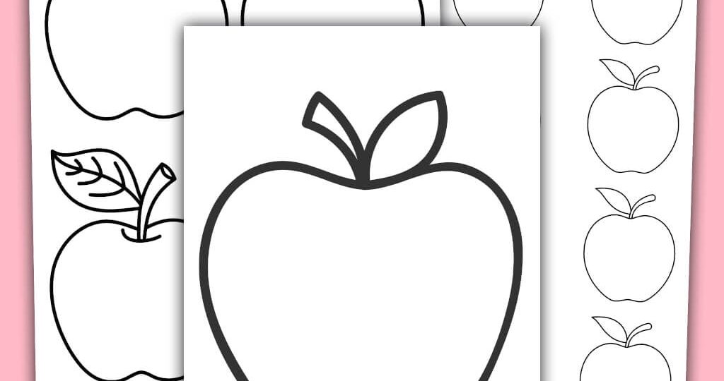 Free Printable Apple Template And Coloring Pages For Kids