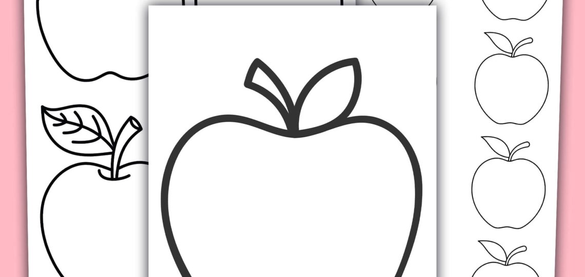 Free Printable Apple Template And Coloring Pages For Kids