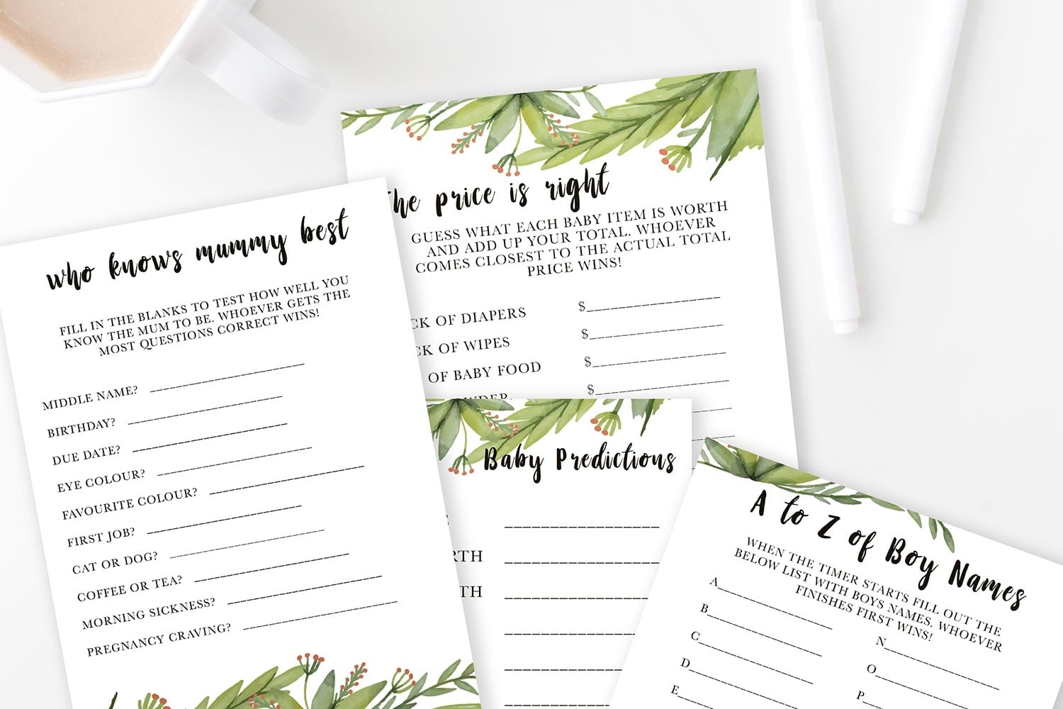 Free Printable Baby Shower Games ColourPop Studio Free Printable Baby Shower Games ColourPop Studio