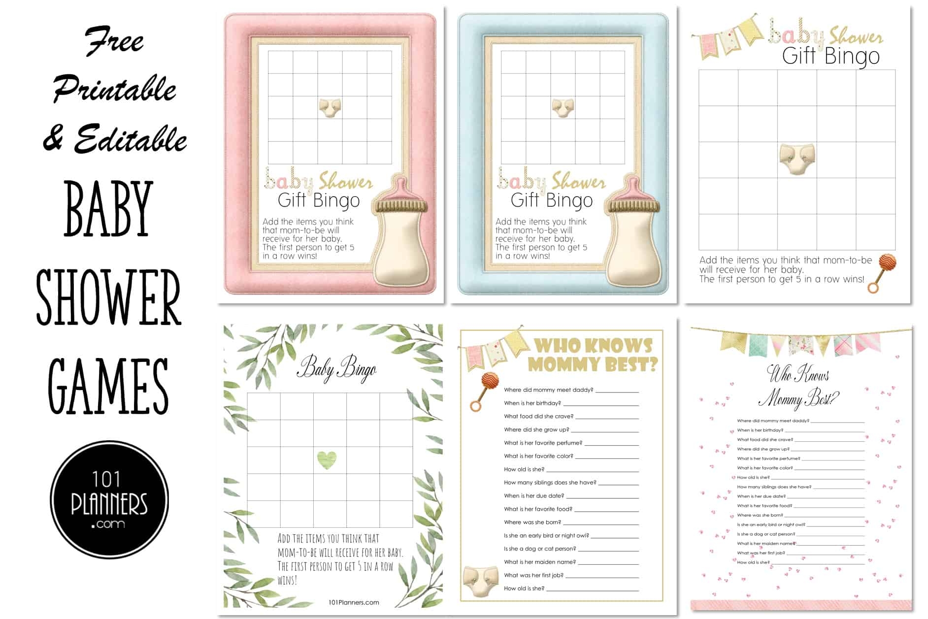Free Printable Baby Shower Games Instant Download Free Printable Baby Shower Games Instant Download