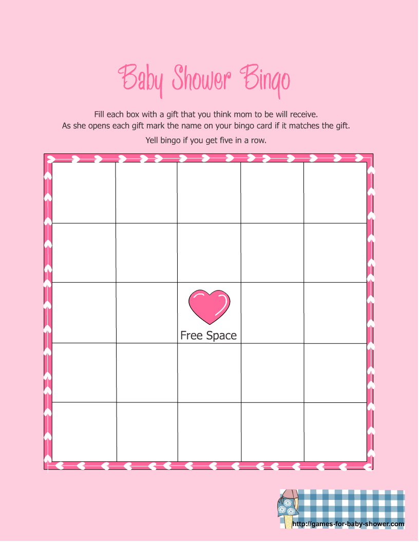 Free Printable Baby Shower Gift Bingo Game Free Printable Baby Shower Gift Bingo Game