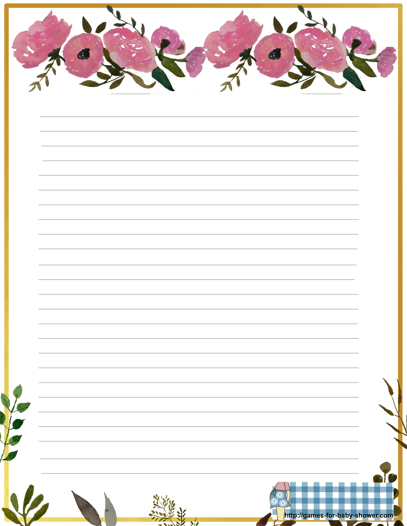 Free Printable Baby Shower Stationery Free Printable Baby Shower Stationery