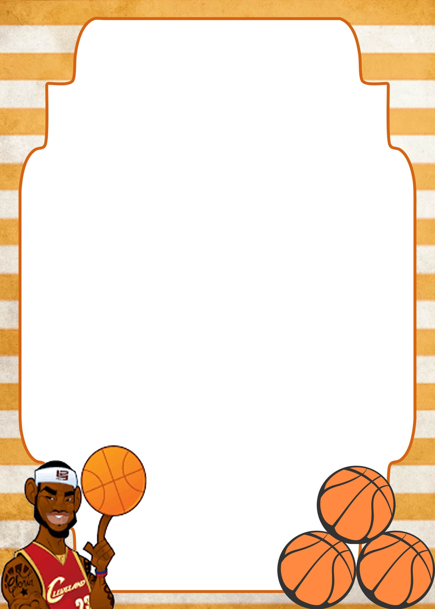 Free Printable Birthday Invitation Templates Basketball
