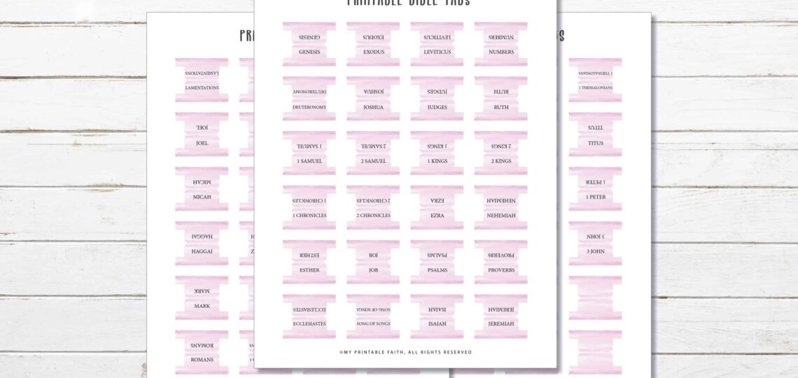 FREE Printable Bible Tabs With Instructions My Printable Faith