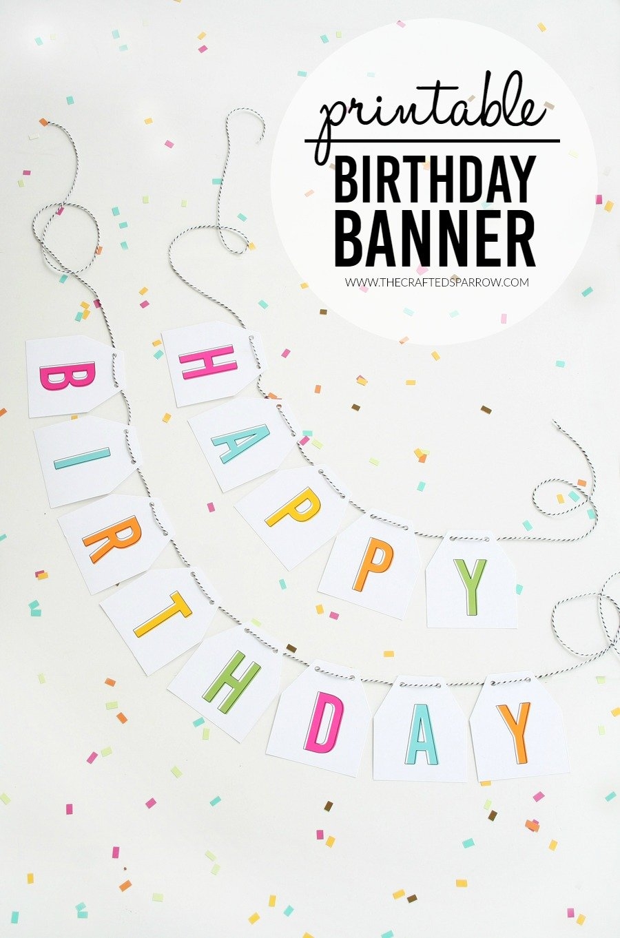 Free Printable Happy Birthday Bunting Template
