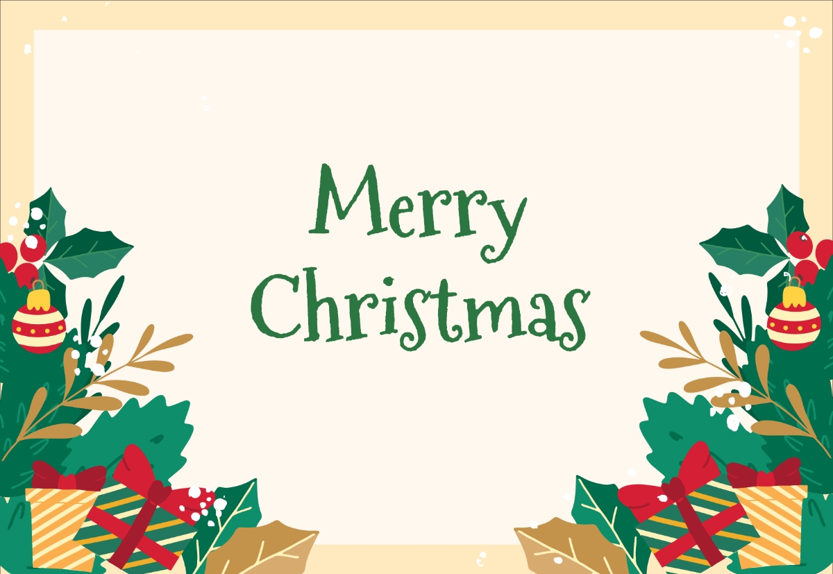 Free Printable Blank Christmas Card Template To Edit Online