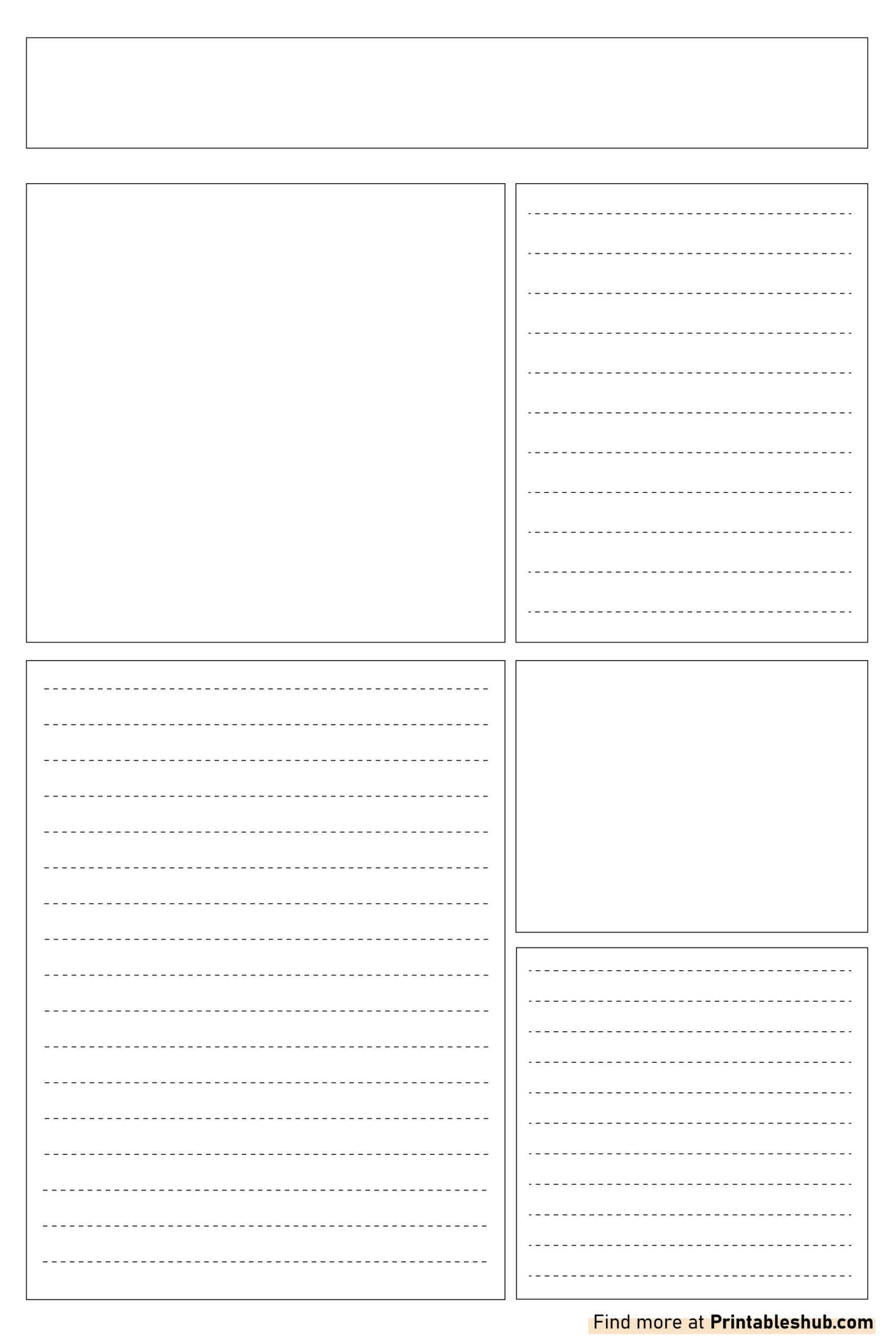 Free Printable Blank Newspaper Templates PDF Included 
