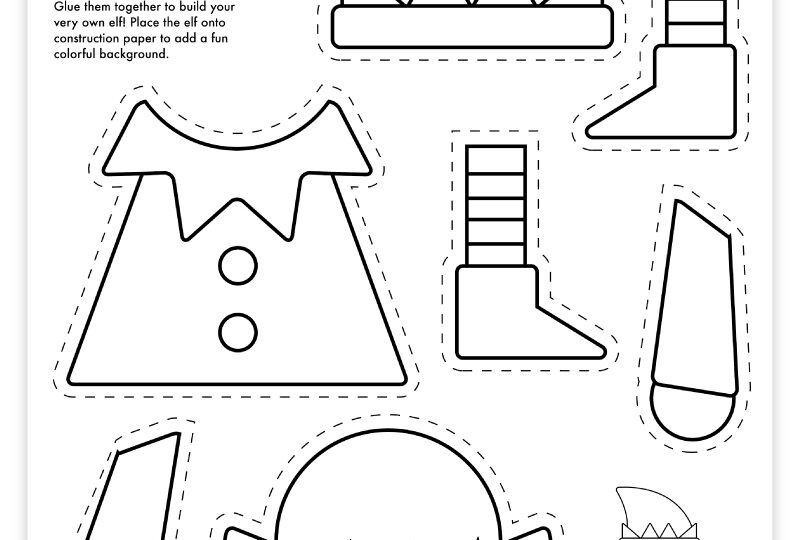 Free Printable Build An Elf Craft Pjs And Paint
