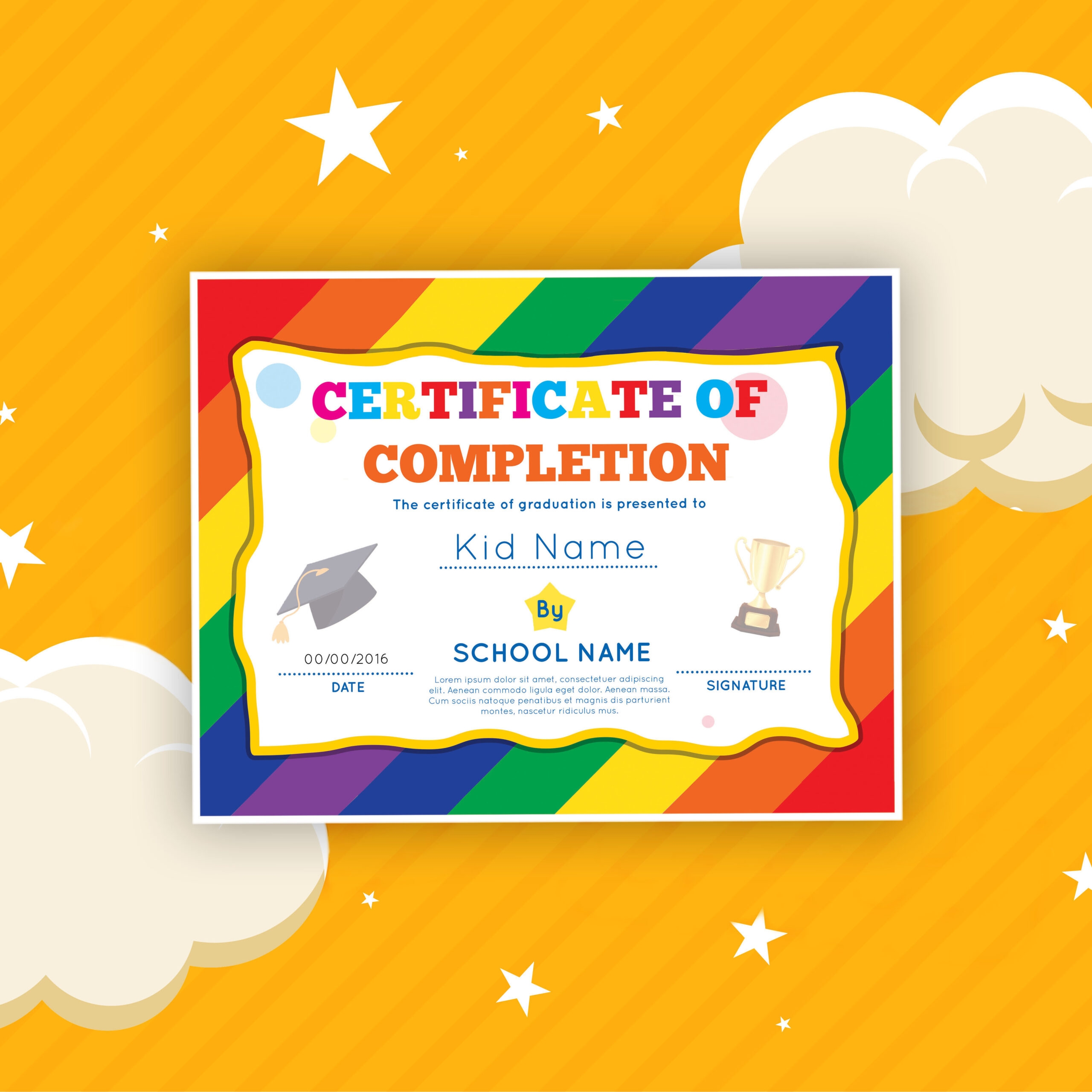 Free Printable Certificate Of Completion Template