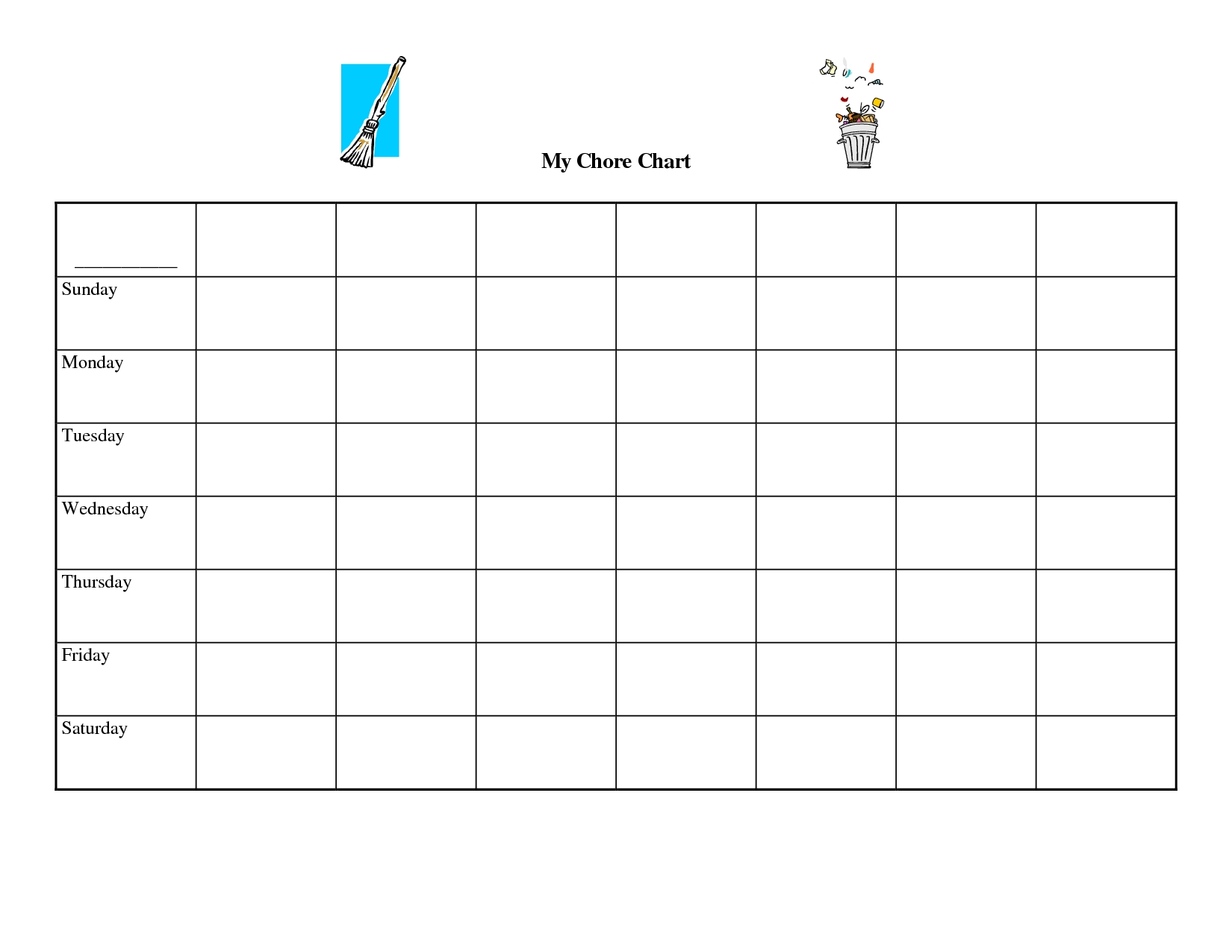 Free Printable Blank Data Chart Free Printable Blank Data Chart