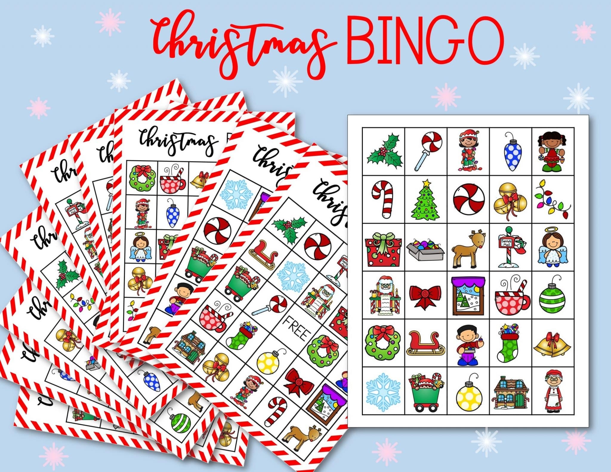 Free Printable Christmas Bingo Cards For Kids U0026 Classrooms Happy Homeschool Nest Free Printable Christmas Bingo Cards For Kids U0026 Classrooms Happy Homeschool Nest