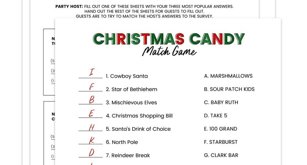 FREE Printable Christmas Games 4 FREEBIES Lil Luna