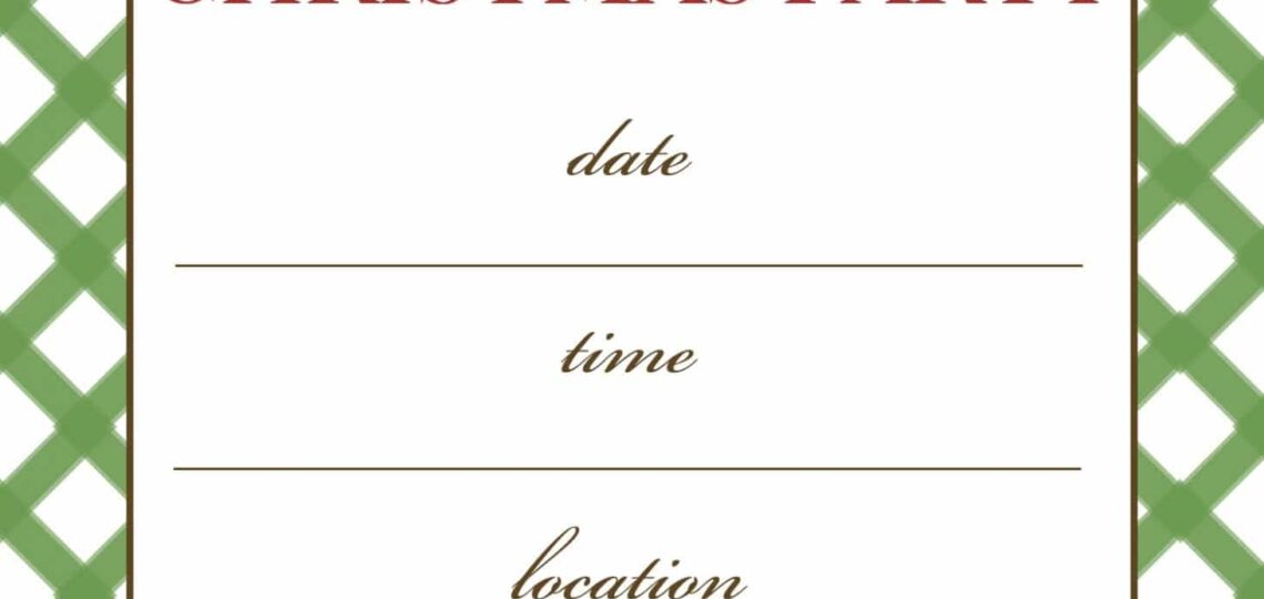 Free Printable Christmas Party Invitation Moritz Fine Designs