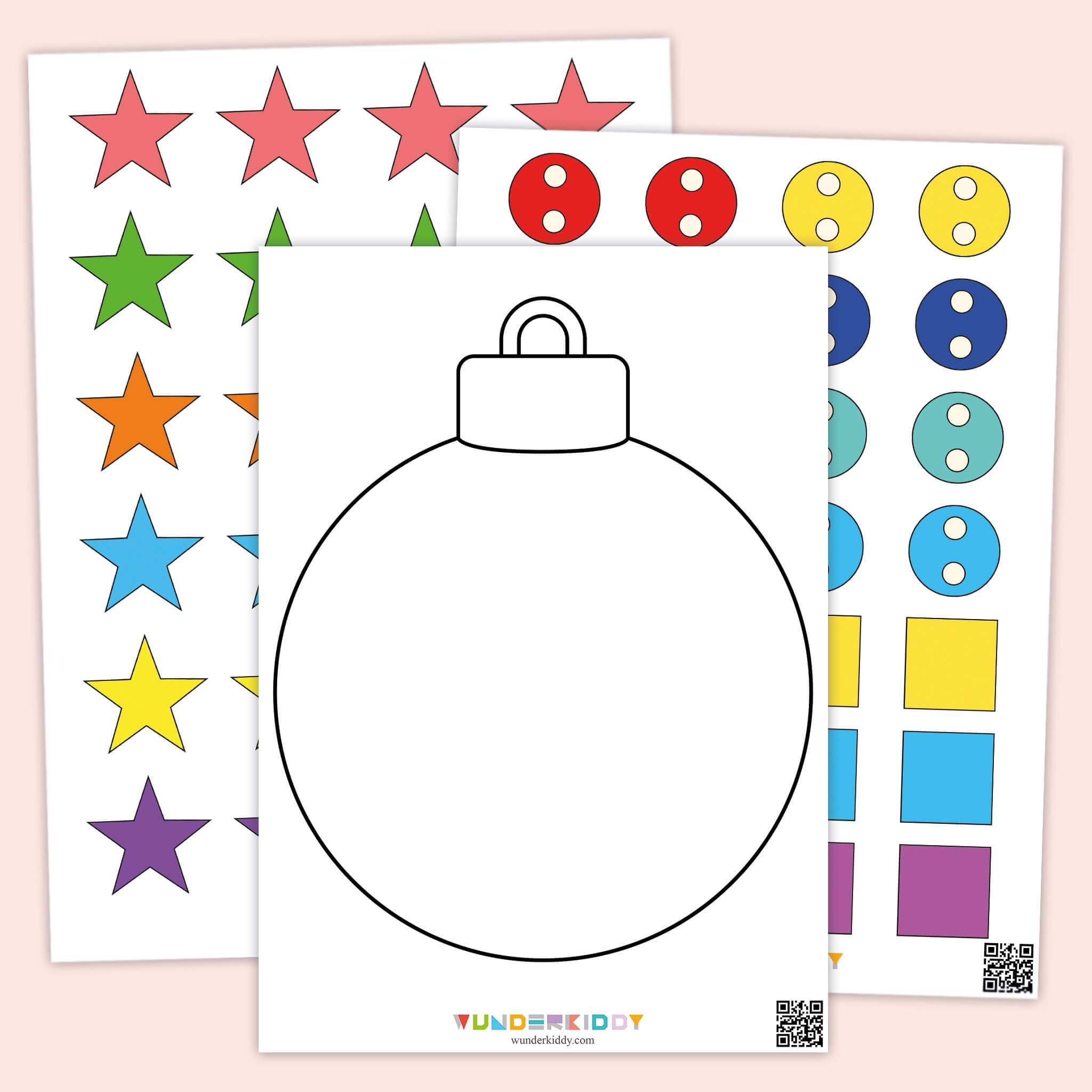 Free Printable Christmas Tree Ornament Craft Templates PDF