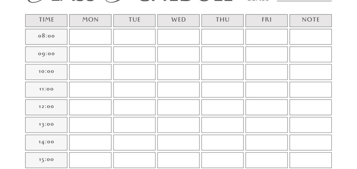 Free Printable Class Schedule Templates To Customize Canva