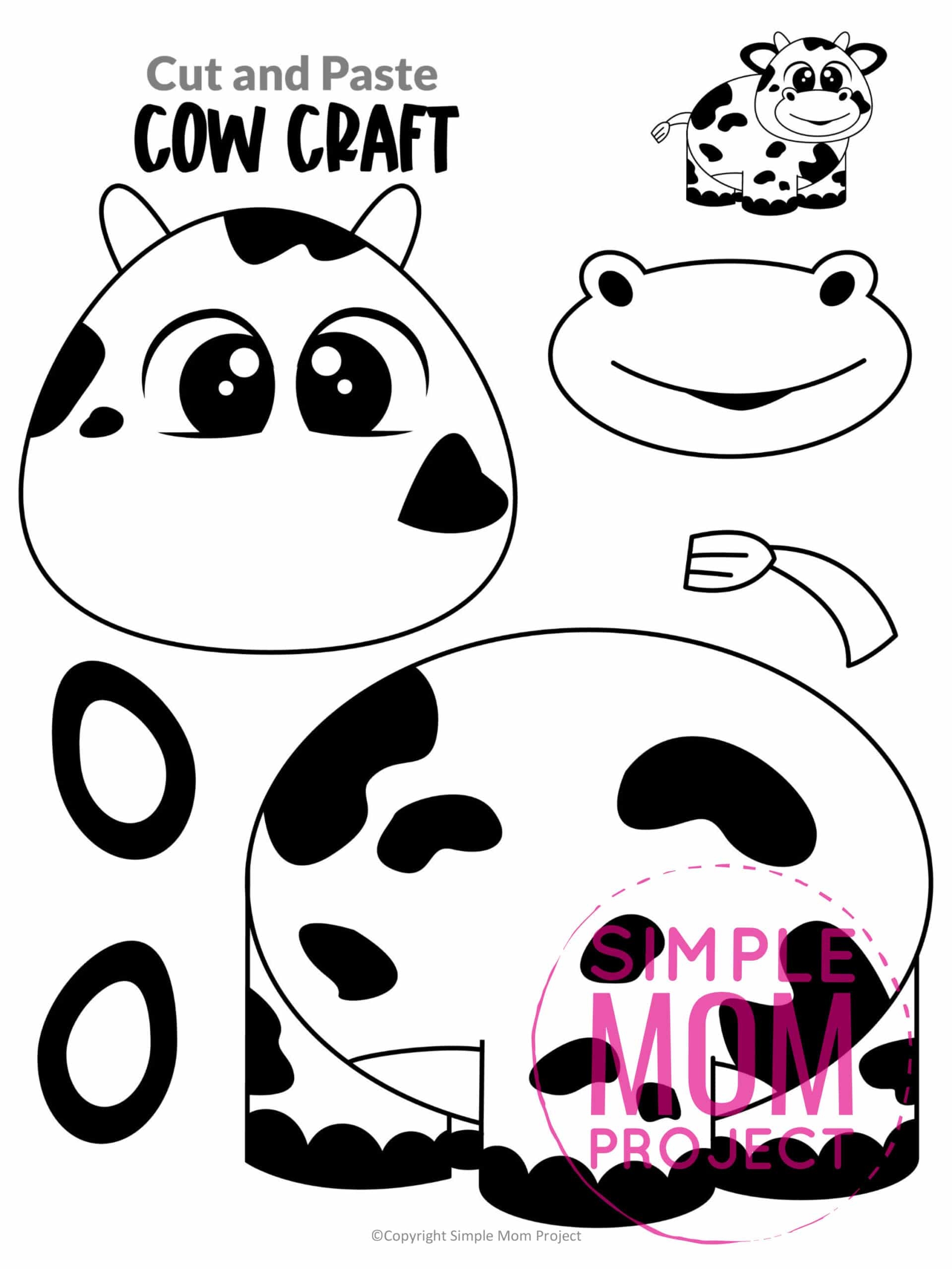 Cow Template Free Printable