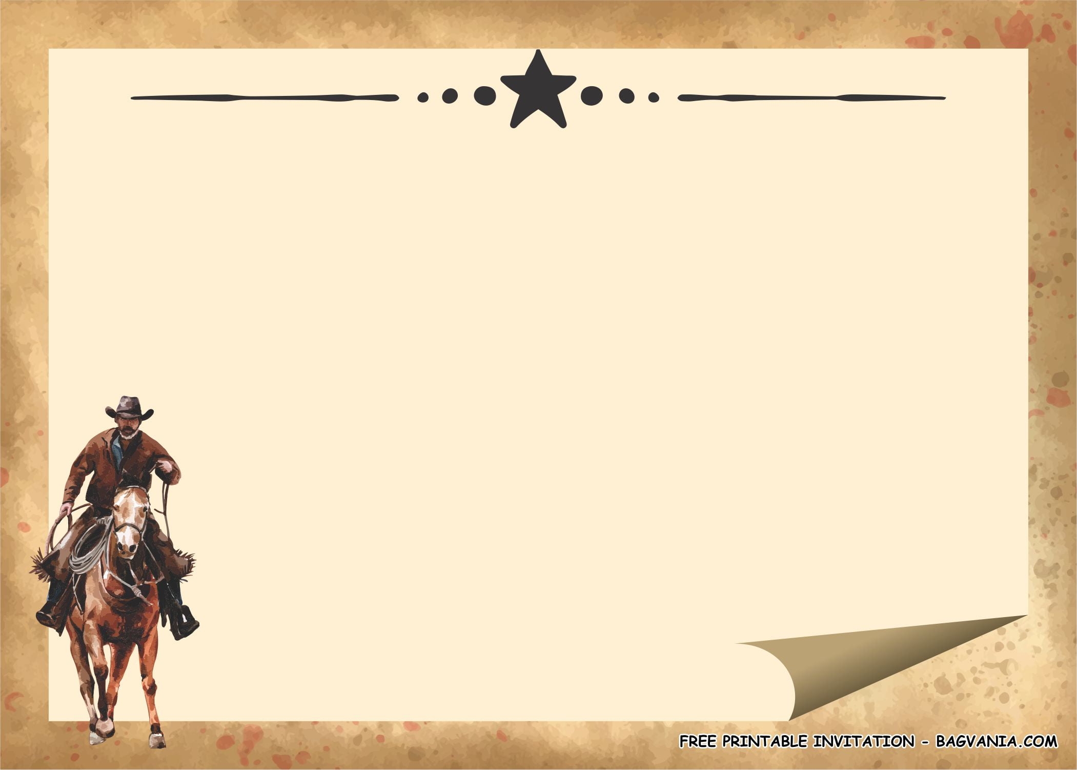 FREE PRINTABLE Cowboy Birthday Party Kits Template