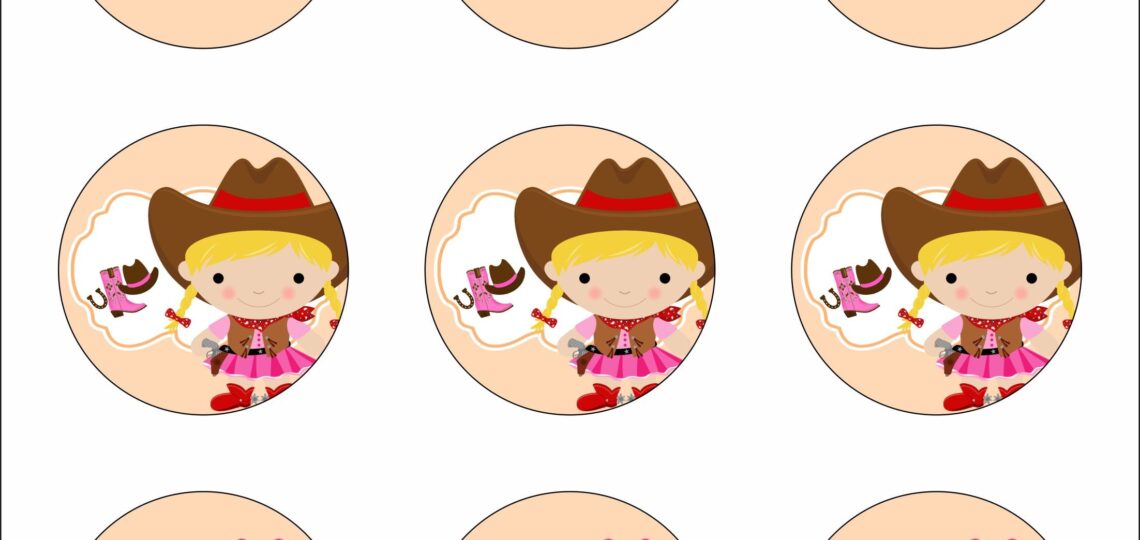 FREE PRINTABLE Cowgirl Birthday Party Kits Templates