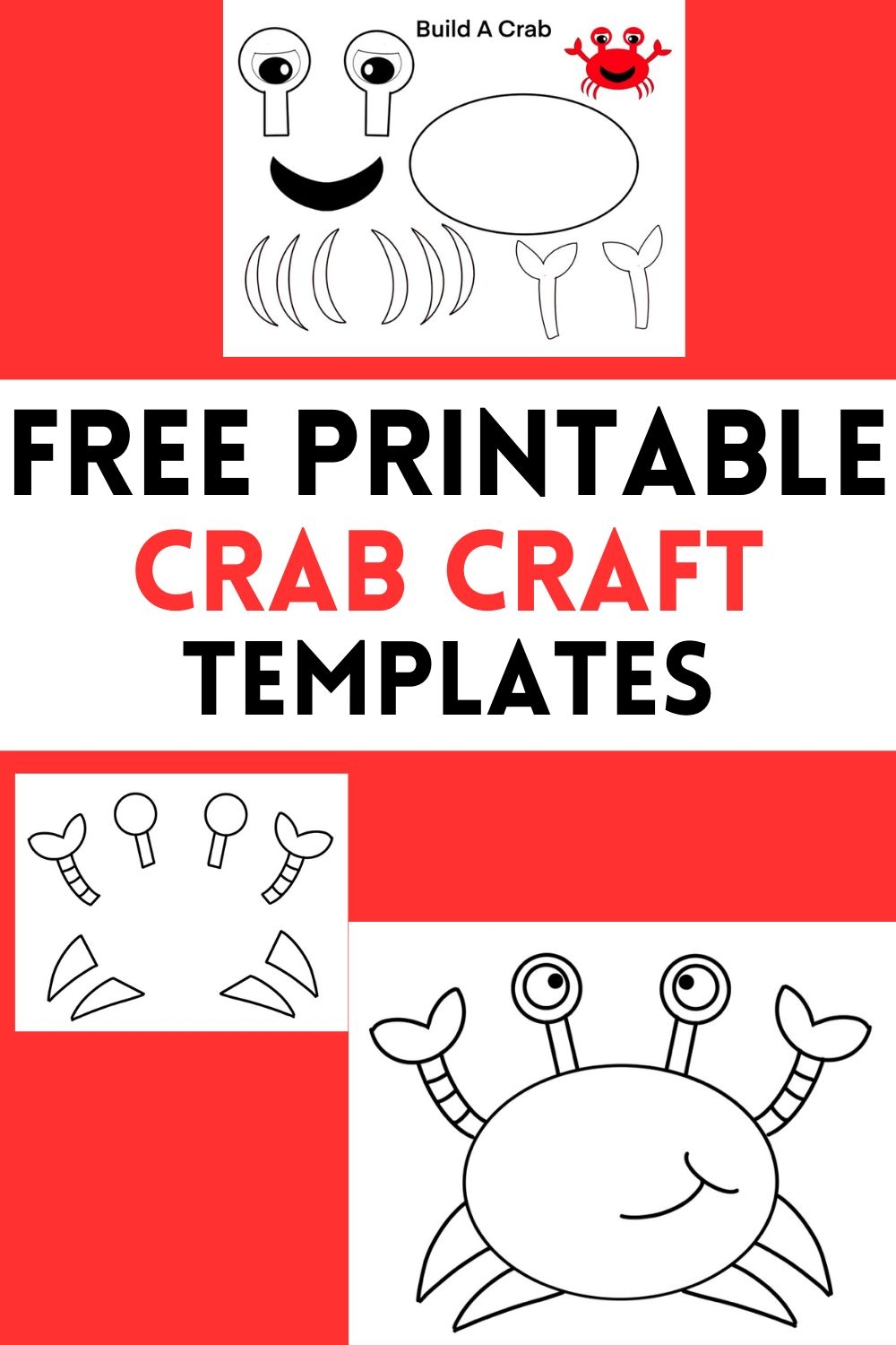 Free Printable Crab Craft Template For Kids 