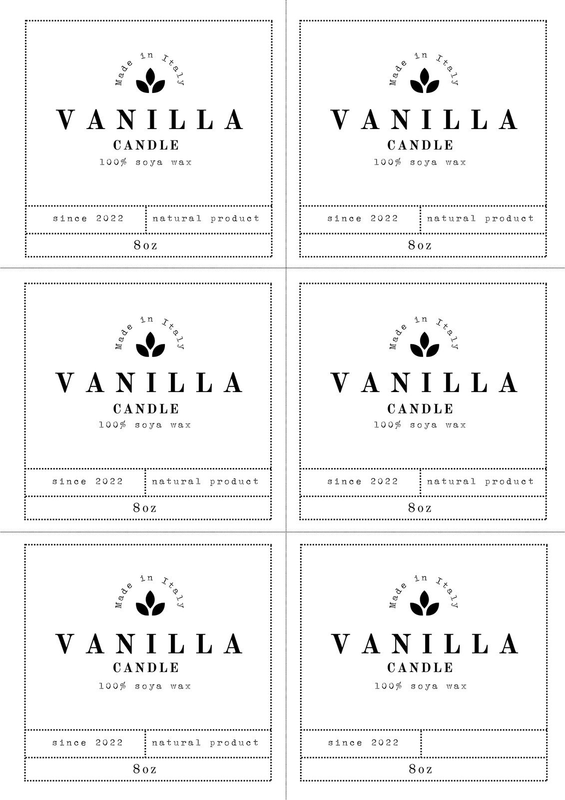 Free Printable Custom Candle Label Templates Canva