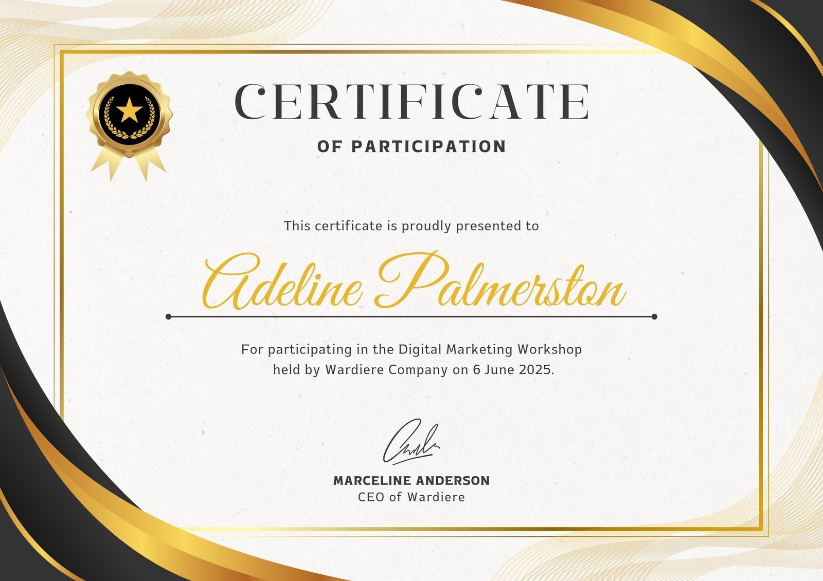 Free Printable Custom Participation Certificate Templates Canva Free Printable Custom Participation Certificate Templates Canva