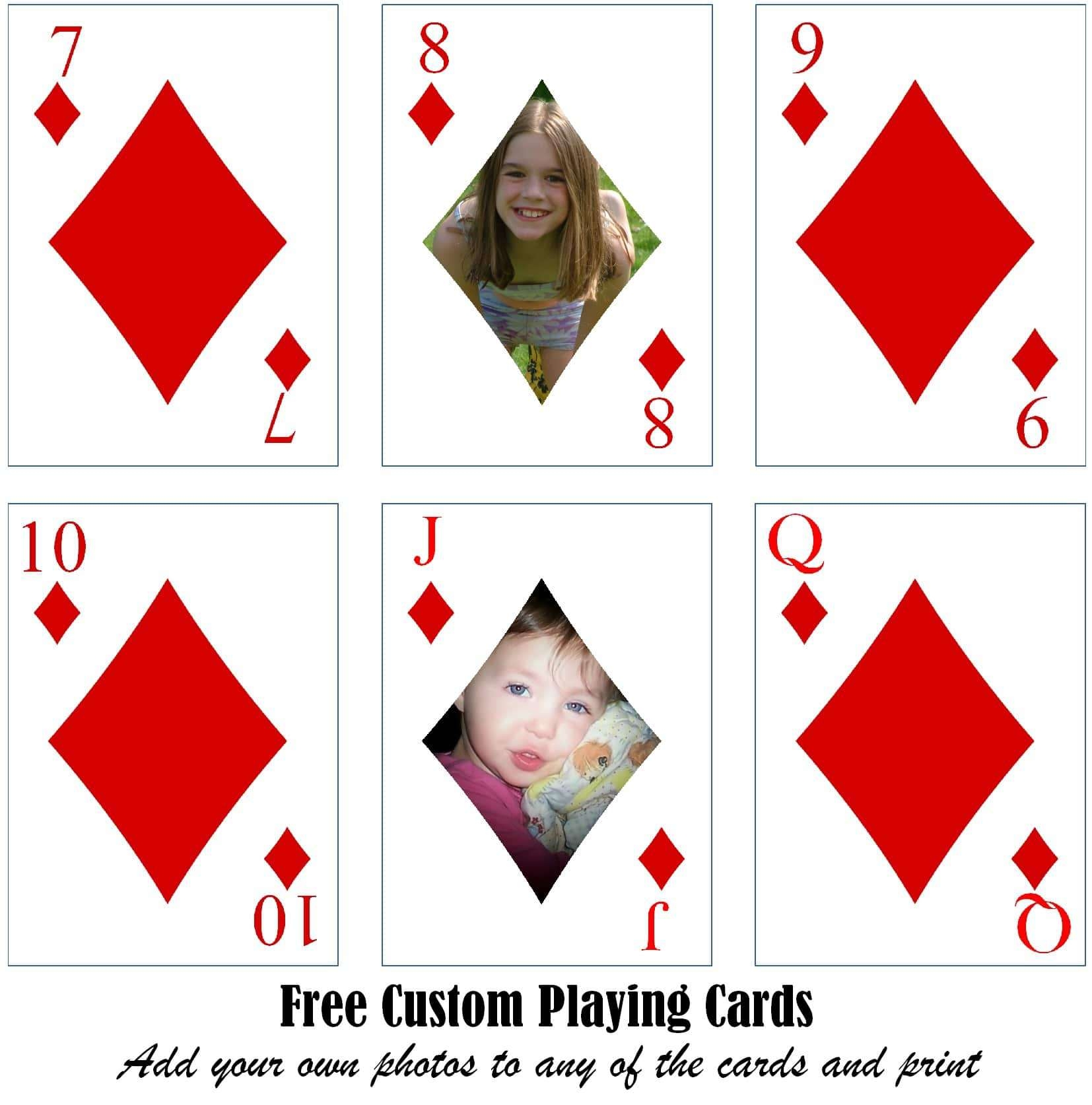 Free Printable Custom Playing Cards Add Your Photo And or Text Free Printable Custom Playing Cards Add Your Photo And or Text