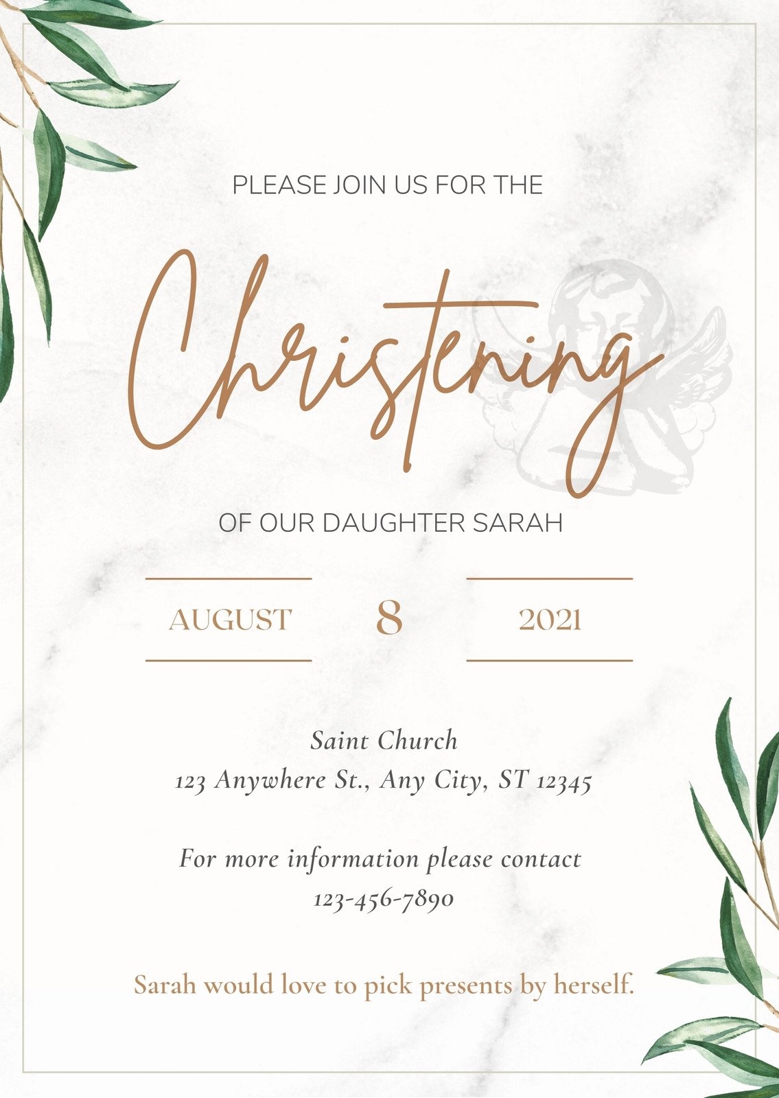 Free Printable Customizable Baptism Invitation Templates Canva