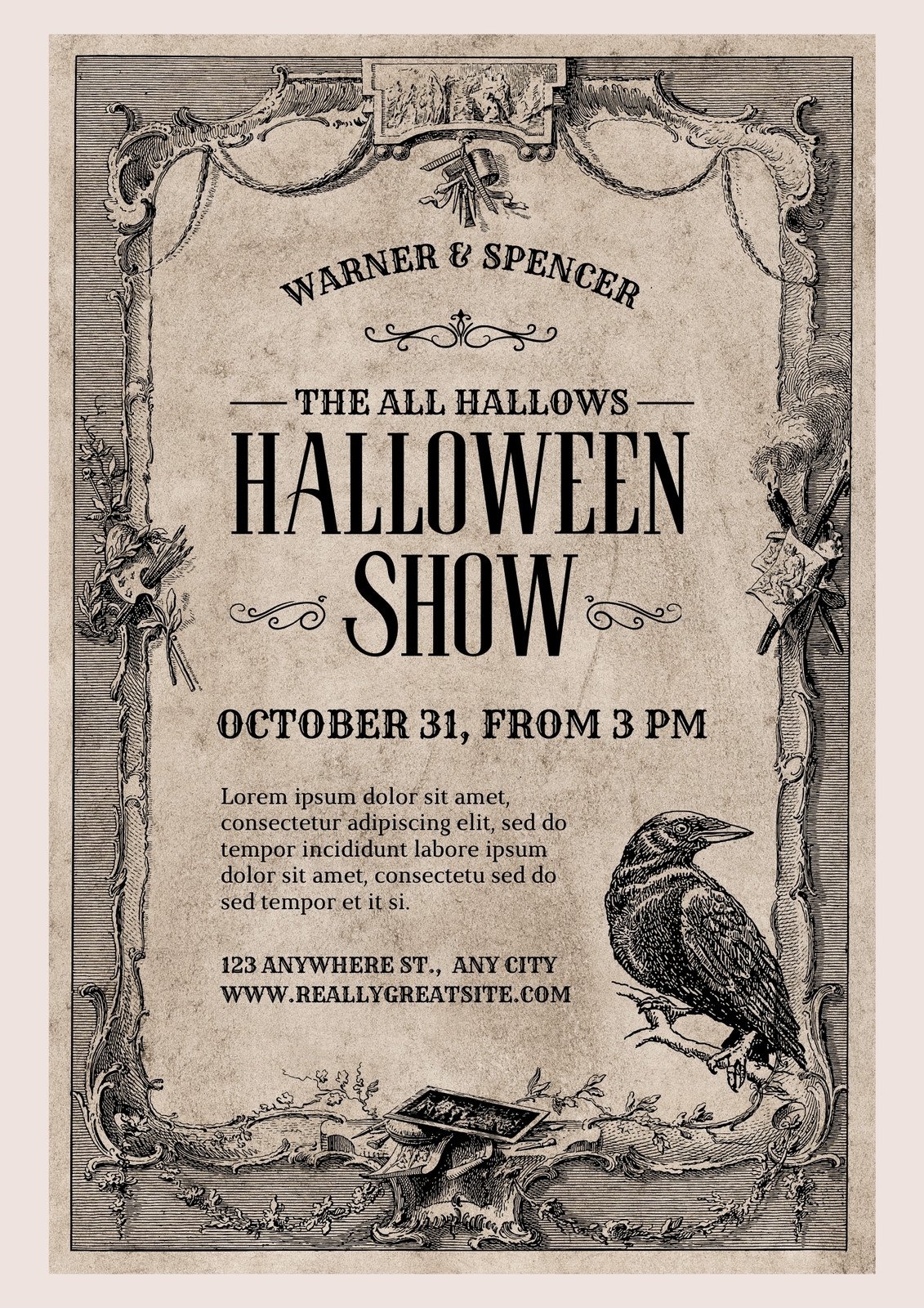 Free Printable Customizable Halloween Flyer Templates Canva