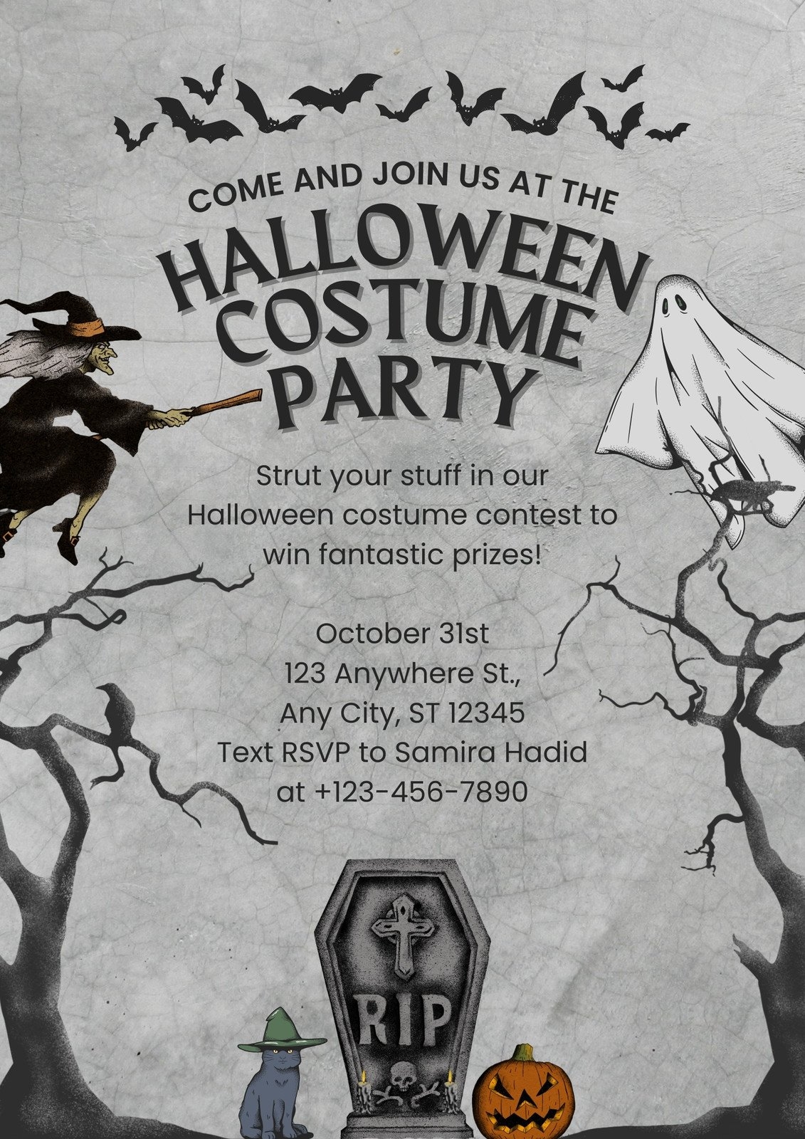 Free Printable Customizable Halloween Flyer Templates Canva