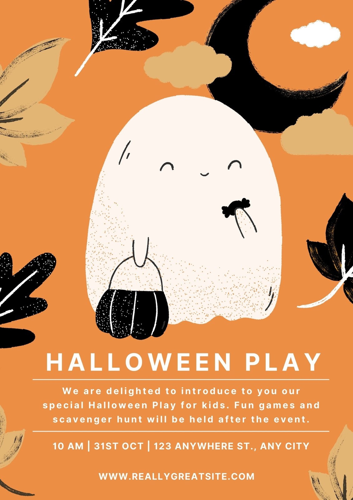 Halloween Party Flyer Template Free Printable