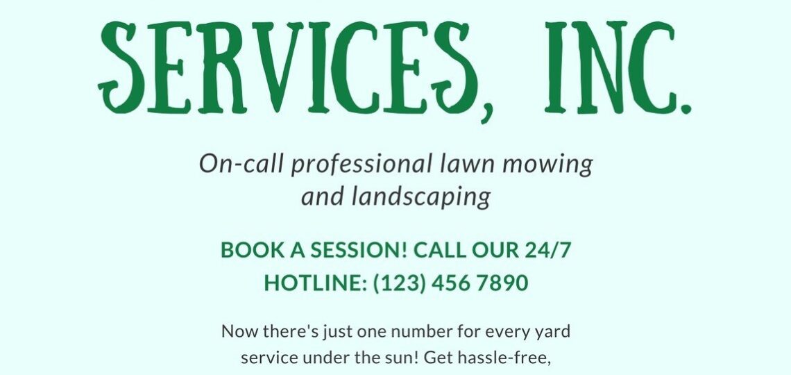 Free Printable Customizable Landscaping Flyer Templates Canva