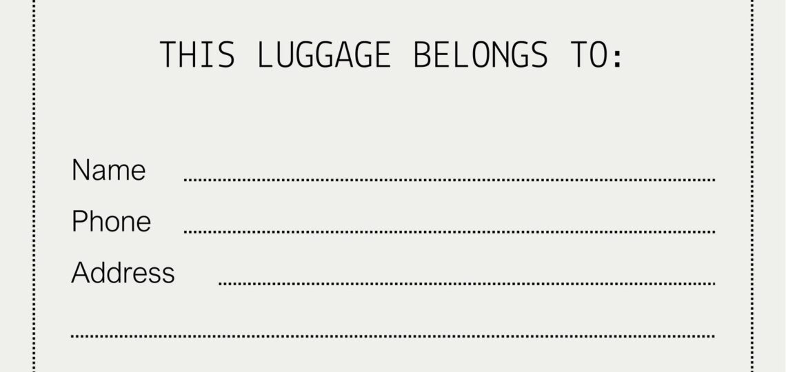 Free Printable Customizable Luggage Tag Templates Canva