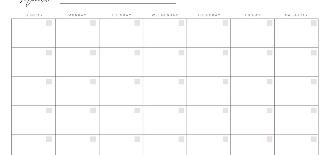 Free Printable Customizable Monthly Calendar Templates Canva