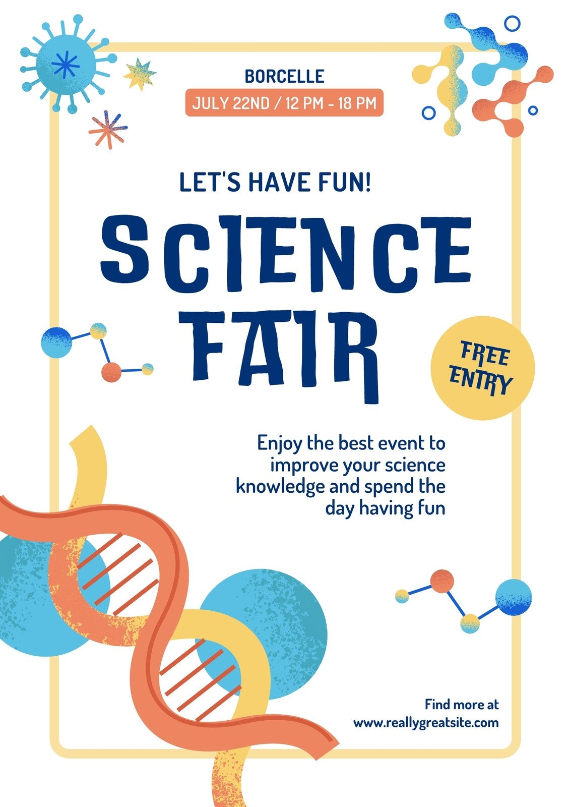 Free Printable Customizable Science Fair Poster Templates Canva