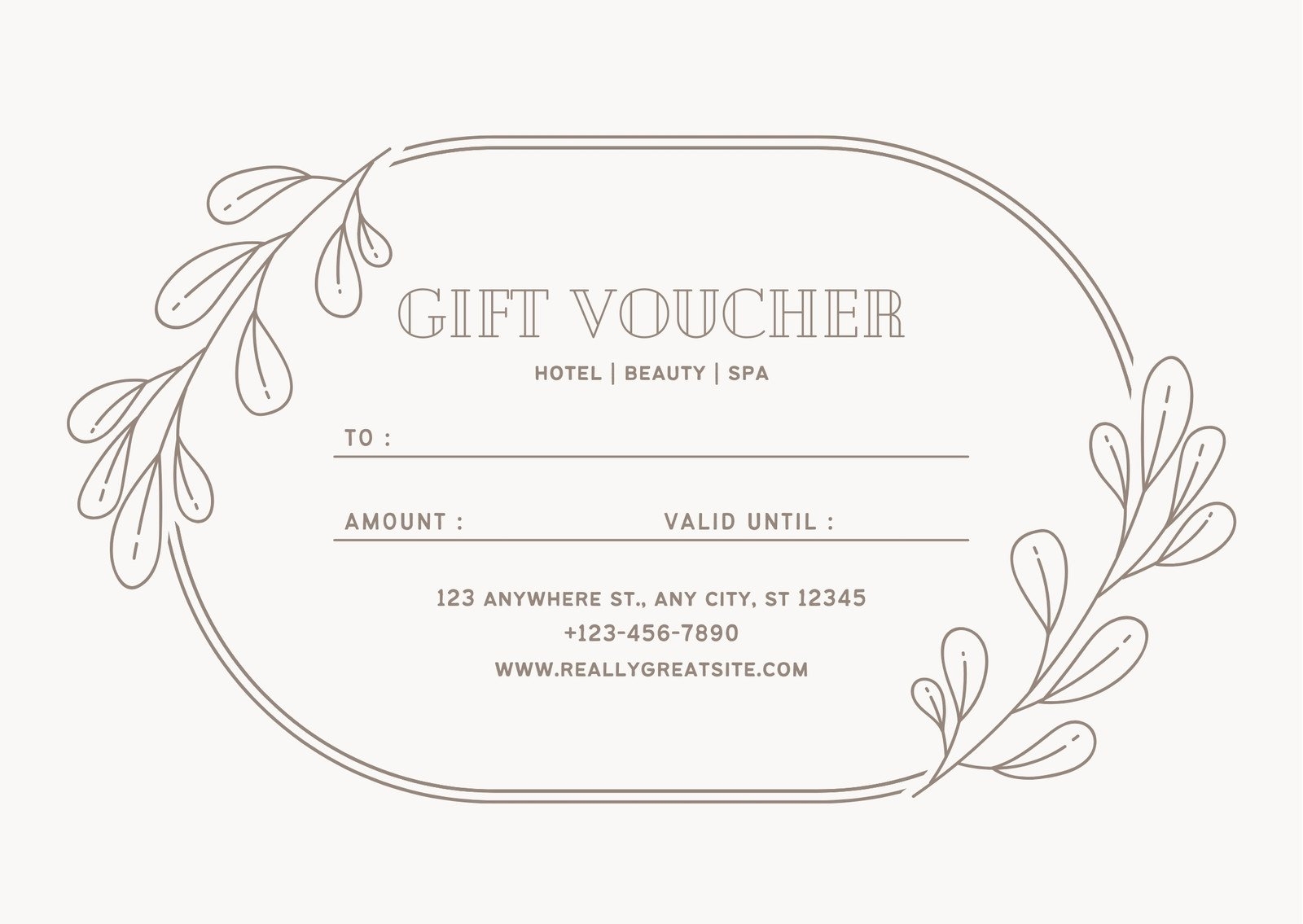 Free Printable Customizable Spa Gift Certificate Templates Canva