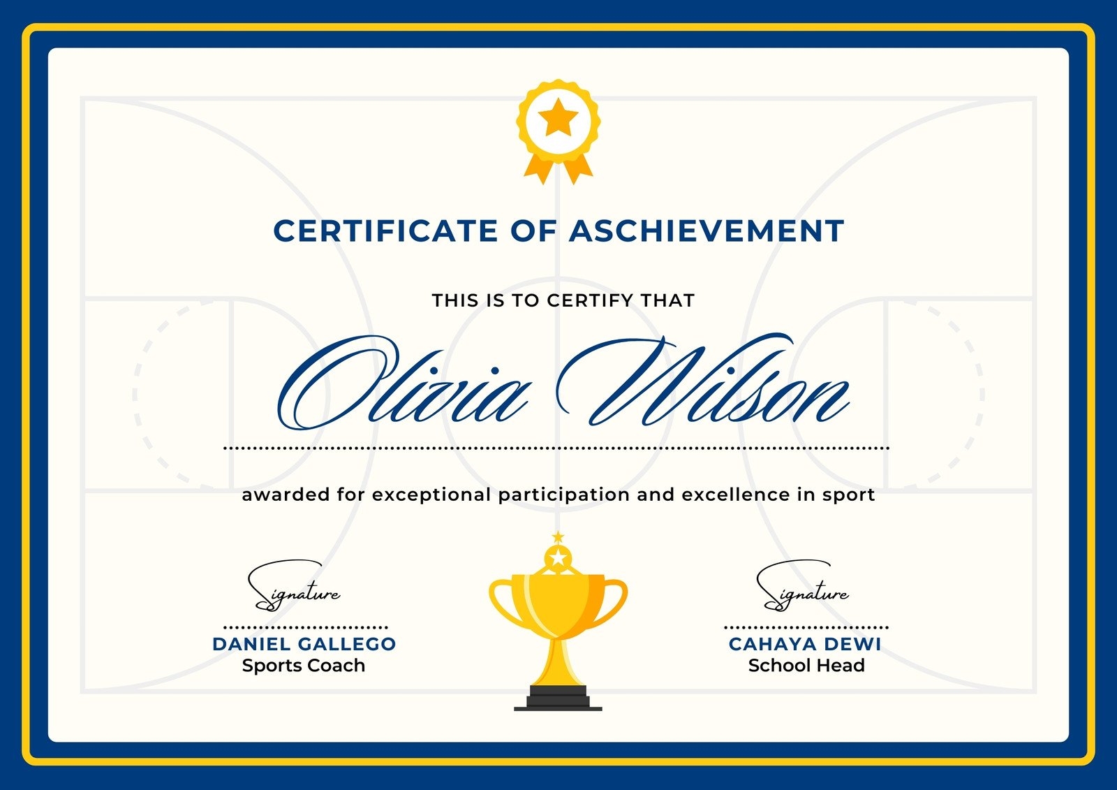Free Printable Customizable Sport Certificate Templates Canva