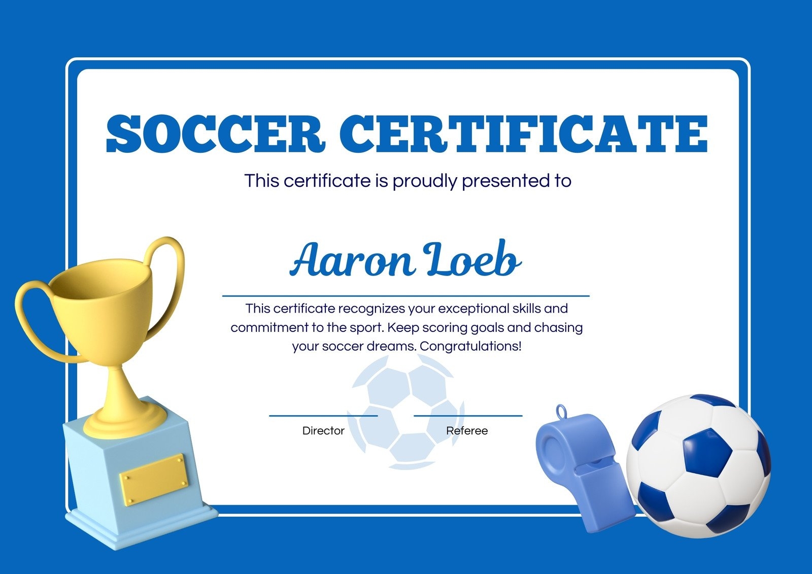 Free Printable Customizable Sport Certificate Templates Canva