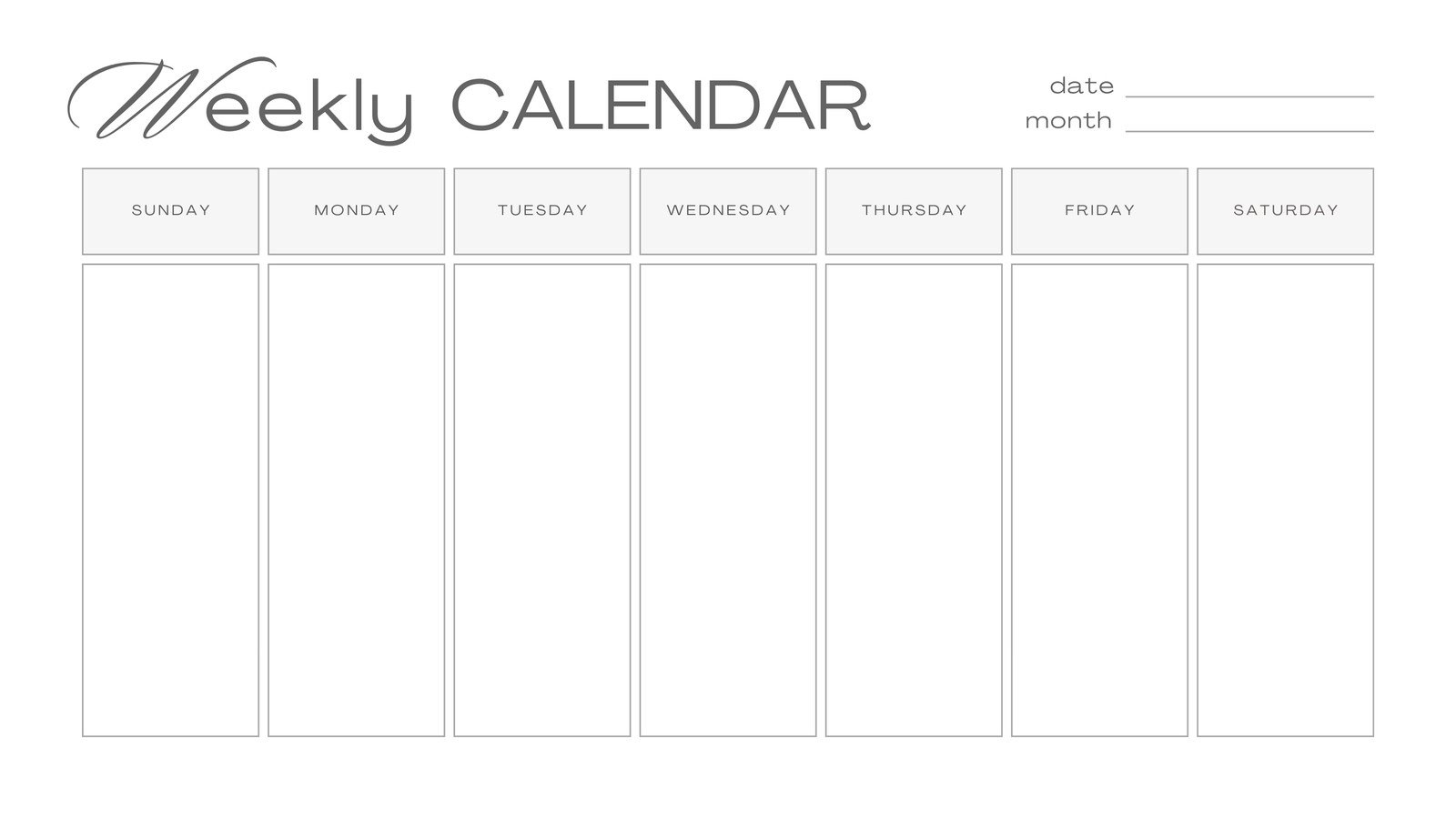 Printable Calendar Blank Monday