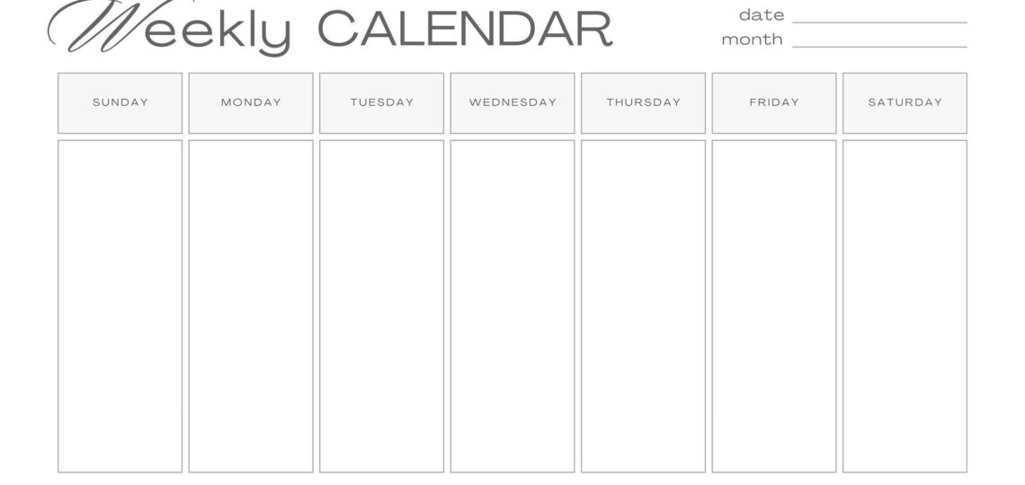 Free Printable Customizable Weekly Calendar Templates Canva