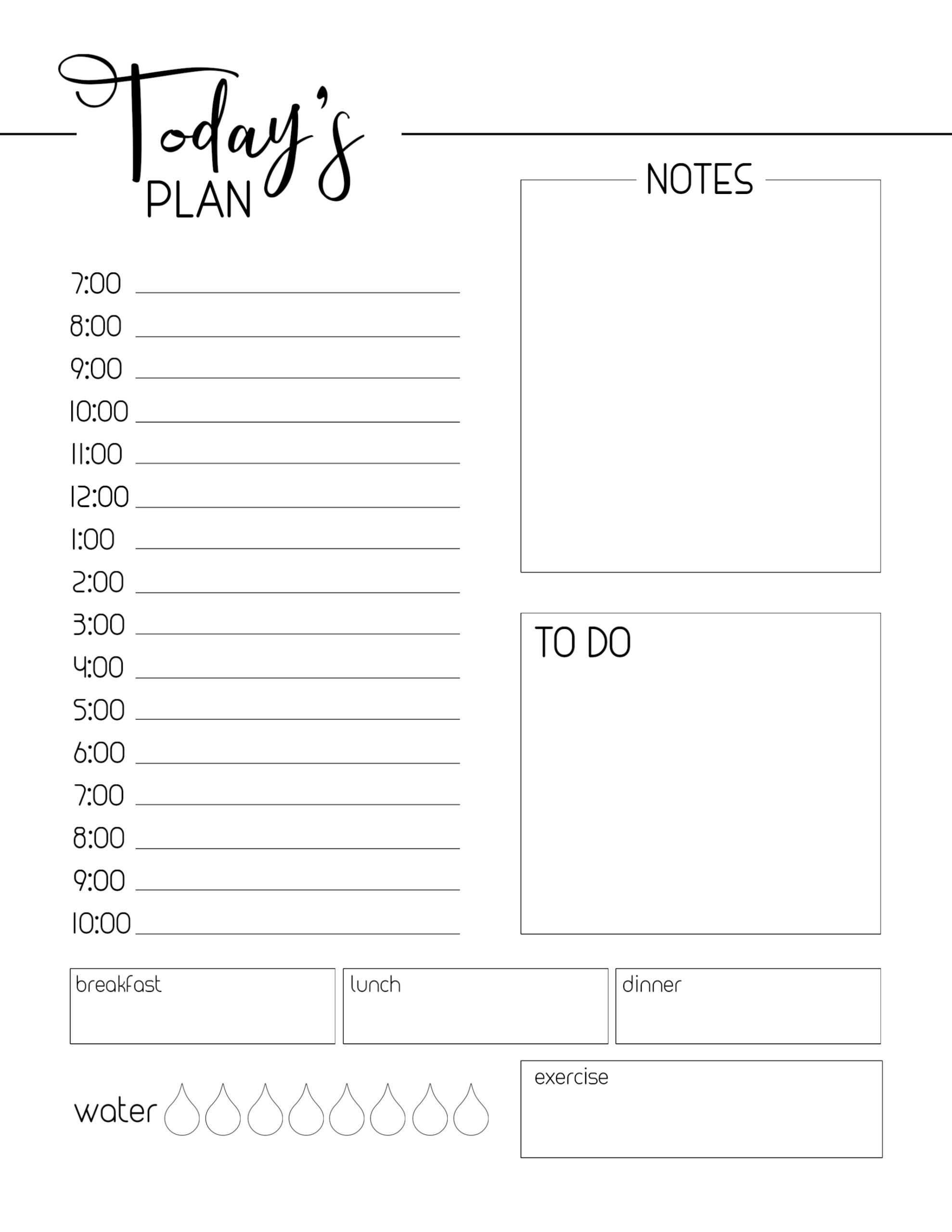 Free Printable Daily Planner Template Paper Trail Design Free Printable Daily Planner Template Paper Trail Design