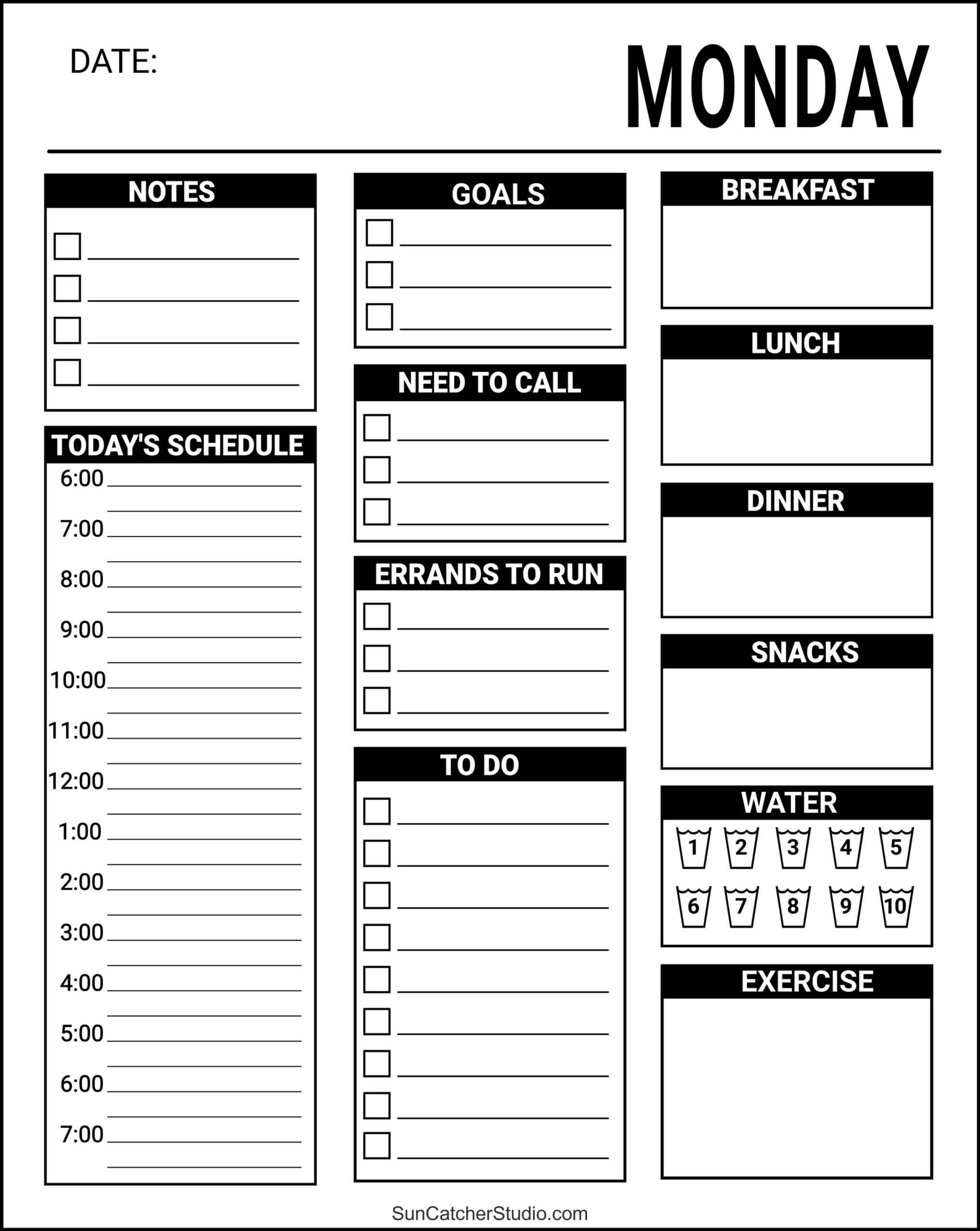 Free Printable Daily Planner Templates PDF Format DIY Projects Worksheets Library Free Printable Daily Planner Templates PDF Format DIY Projects Worksheets Library