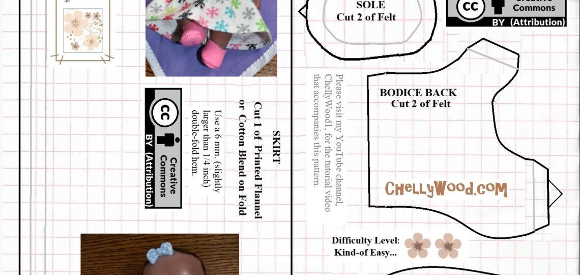 Free Printable doll Clothes Pattern felt Booties For 8 baby dolls Free Doll Clothes Patterns